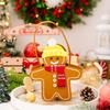 1Pc Christmas Decoration Cartoon Double Sided Gingerbread Handbag Christmas Children's Candy Bag Gift Bag