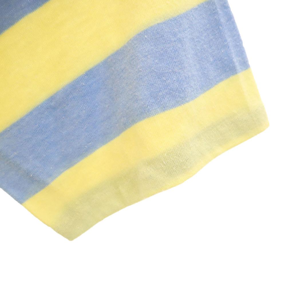 80s Vintage Made in USA Border Pattern Short sleeve Single stitch T-shirt Men's Used