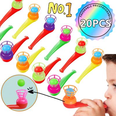 12pcs Blowing Pipe Floating Ball Toys Kids Birthday Party Favors Boy Girl Prizes Child Game Goodies Filler Pinata Gifts