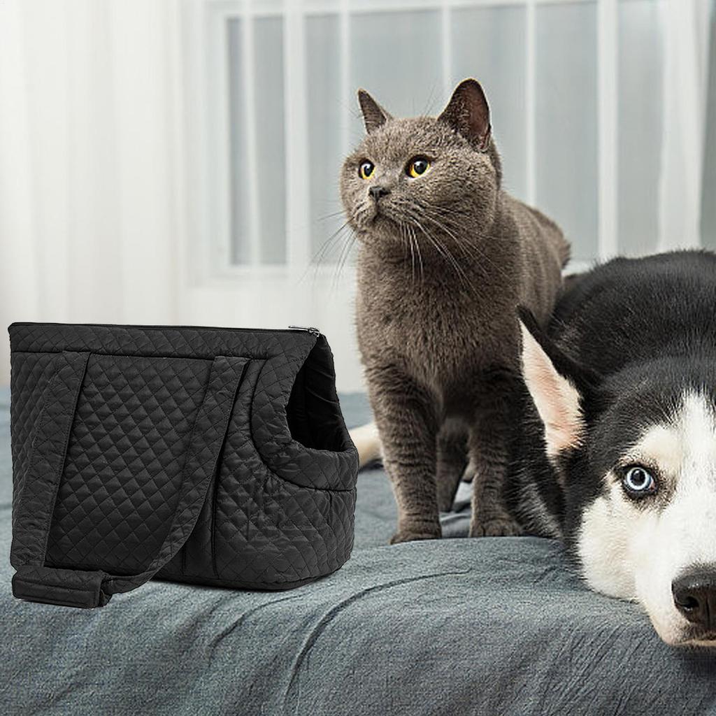 Borsa Portacani in Cotone Borsa Piccola per Cani Portacani Invernale Portatile con Tasca per Cani Cuccioli Gatti