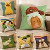 Funny And Surprising Duck Pattern Pillow Case Double-Sided Plush Sofa Cushion Covers Organic Breathable Invisible Zipper