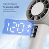 USB Rechargeable Turbo Mini Fan with Digital Display - Silent 120 Speed Handheld
