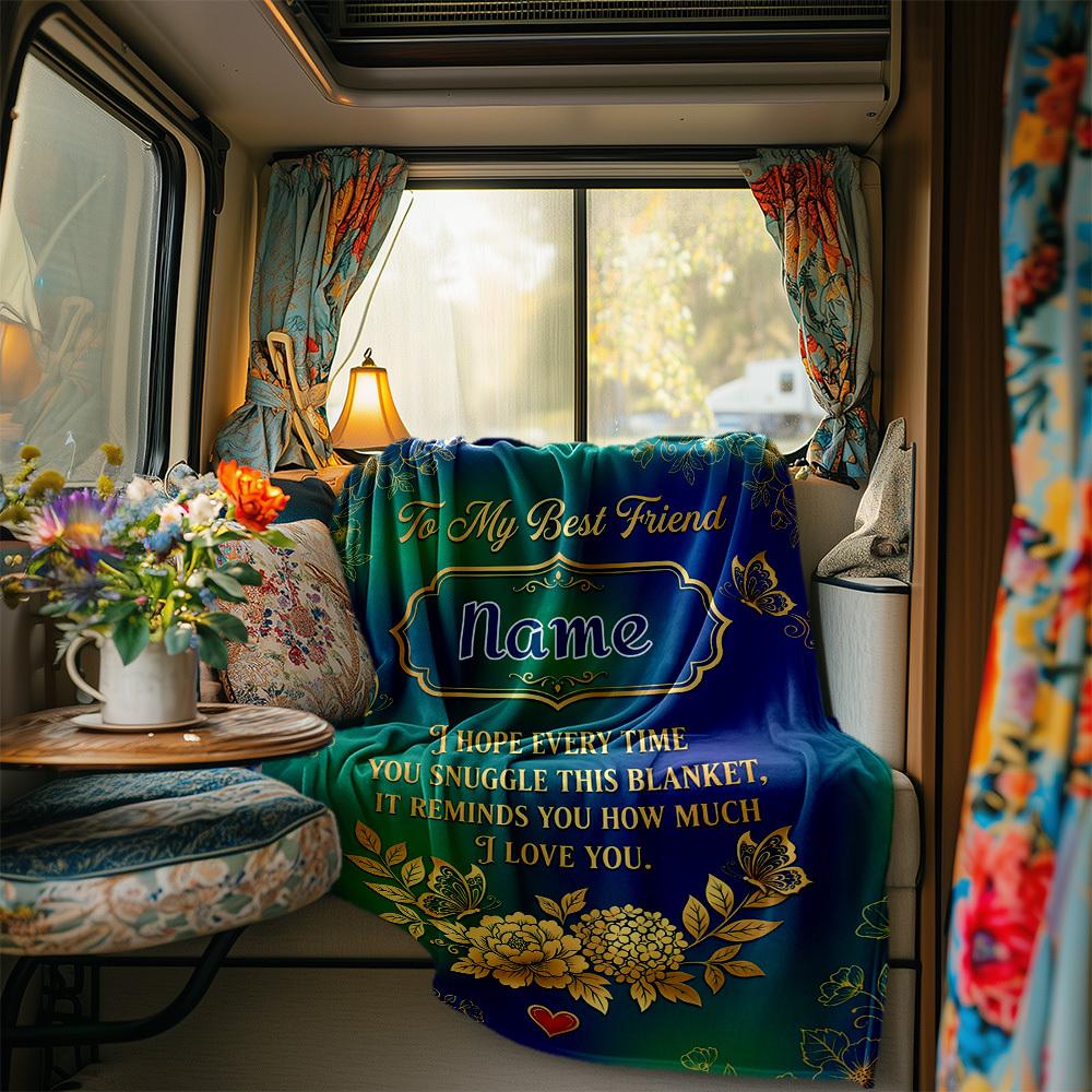 Friendship Blanket Love Blanket Personalized Name Soft Comfortable Stylish Blanket Car Blanket Perfect For Travel Camping Outdoor Home Suitable For