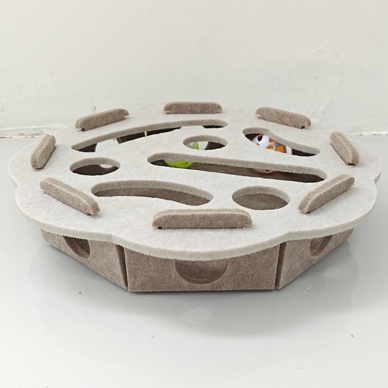 Cat Puzzle Toy: Boredom Relief Maze Box with Bell Ball
