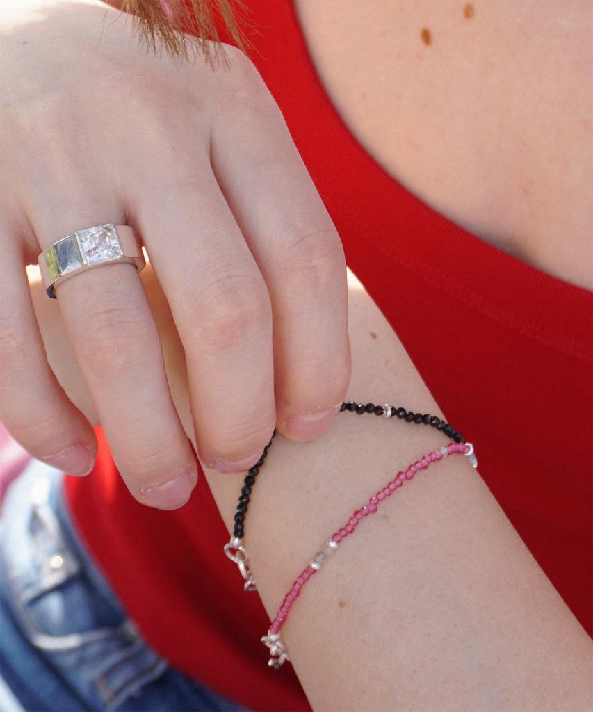Ourpierre Glitter Bracelet Pink