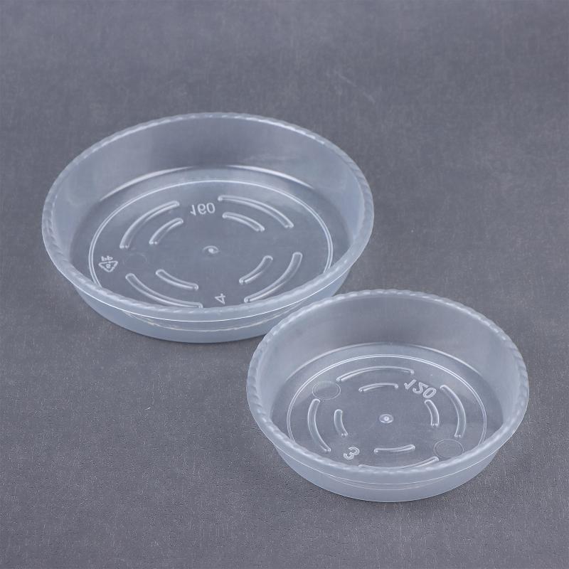 10Pcs  Round Flower Pot Tray Clear Desktop Plant Saucer Plastic Trash Storage Flower Pot Base Home
