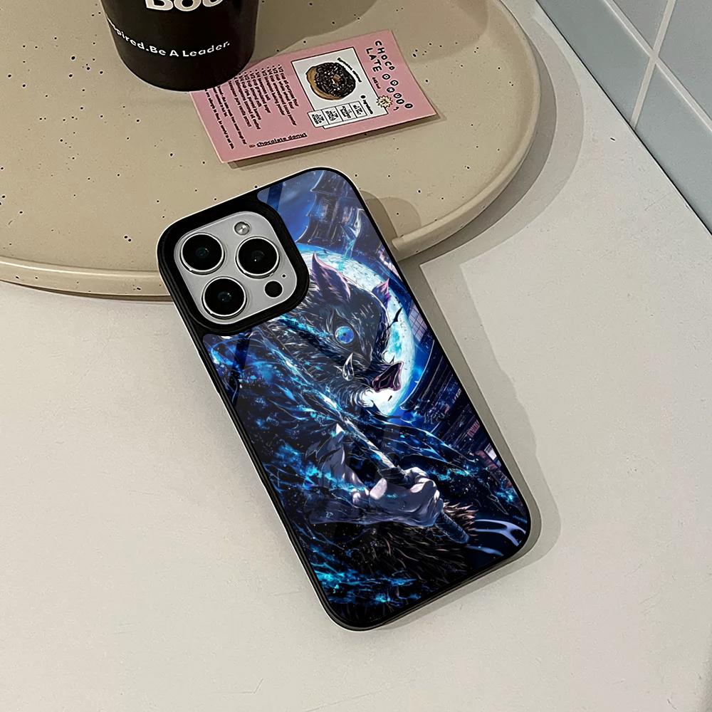 Anime Demon Slayer Phone Case for Iphone 17 16 15 14 Air 13 12 11 Pro Max Mini Plus Fundas Shell PC+TPU Cover