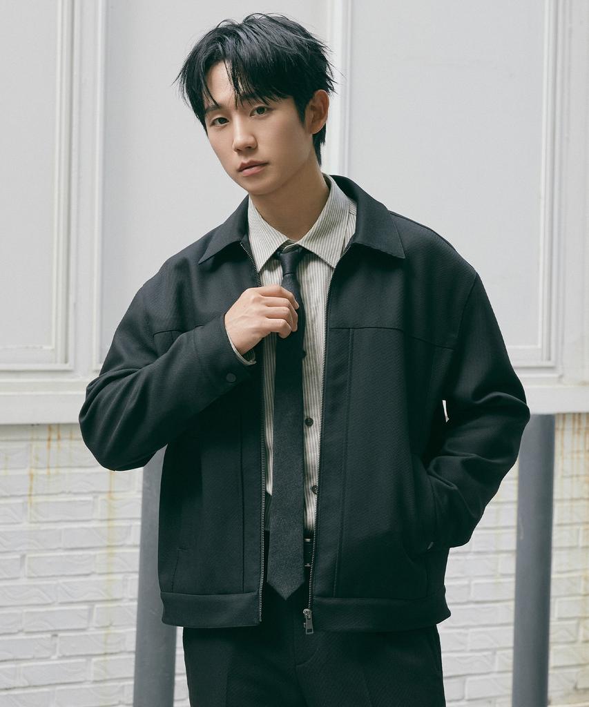 Mindbridge [Couture] Twill Zip-Up Trucker Jacket