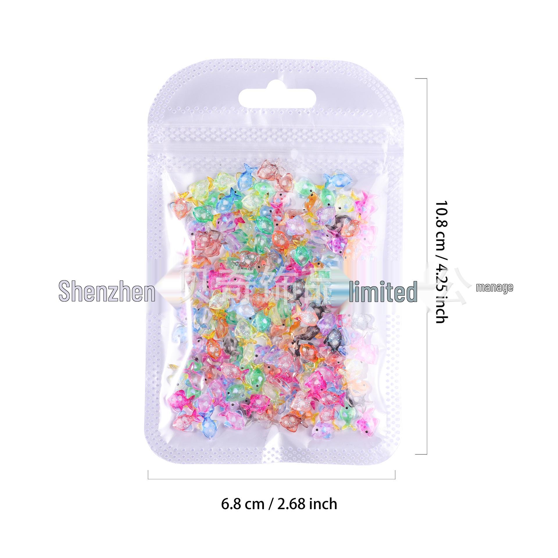 Cartoon Ocean Series Luminous Fish Resin Nail Art & DIY Earring Accessories Light Pink (1 piece)
