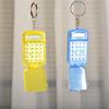 Mini Transparent Flip Calculator Keychain - Portable Creative Pocket Calculator for Students