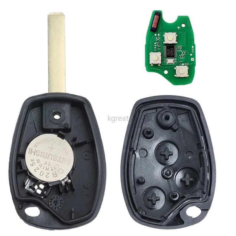 kgreat Head Key Remote Fob 2/3 Buttons 433MHz PCF7961M 4A Chip For Renault Trafic Vauxhall Vivaro 2014 2015 2016 2017 Uncut VA2