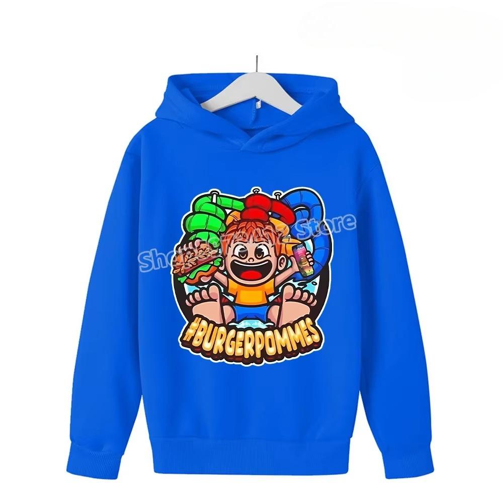 Burgerpommes ICrimax Hoodies Cartoon Print Sweatshirts Kawaii Anime Pullovers Hooded Spring Autumn Hoodie Birthday Gifts