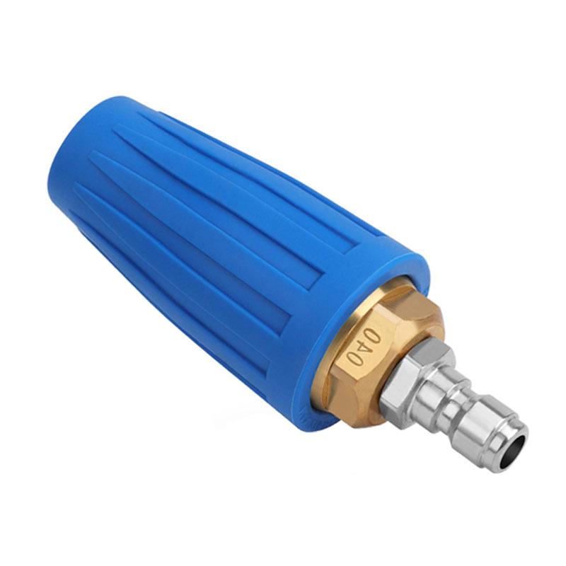 4000 PSI High-Pressure Rotating Turbine Washer Nozzle with Ceramic Core & Aluminum Shell.