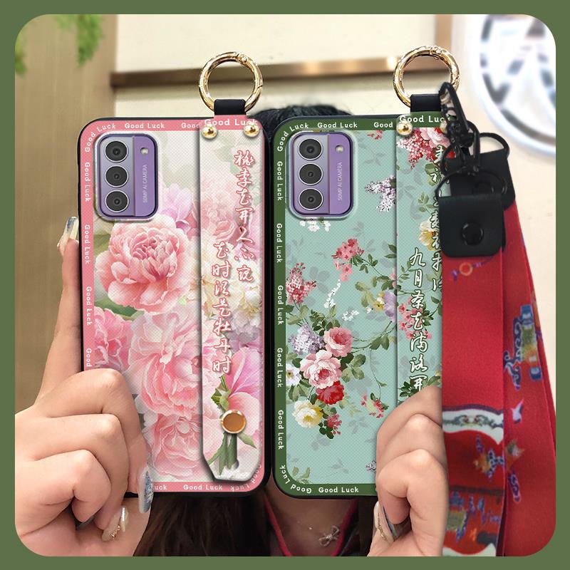 Wristband Elderly lady Phone Case For Nokia G42 5G Soft case For Mom Ring Anti-dust Anti-knock Shockproof Chinese style