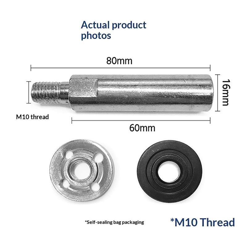 Angle Grinder Extension Shaft 80mm High Performance Extension Rod Set Universal Fit Polishing Machine Adapter for Professional Repair