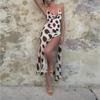 2026 Women's Wear Sexy Elegant Swing-collar Printed Split Hanging Dress