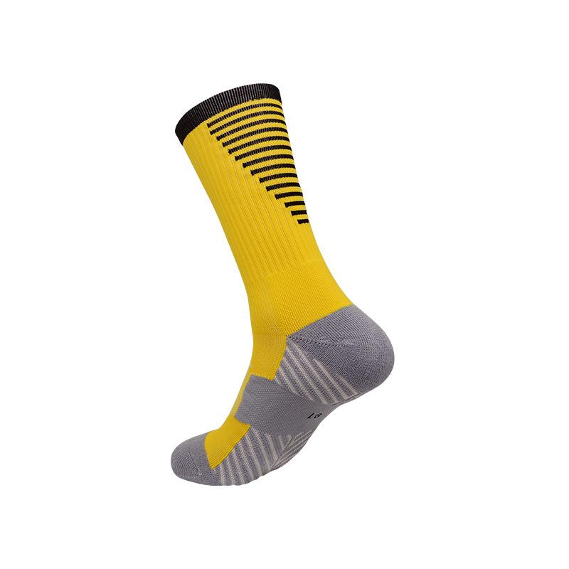 

Summer Men S Football Sports Socks Non-Slip Tube Socks Towel Bottom Socks Breathable Professional Elite Training Socks One size fits all for adults жёлтый