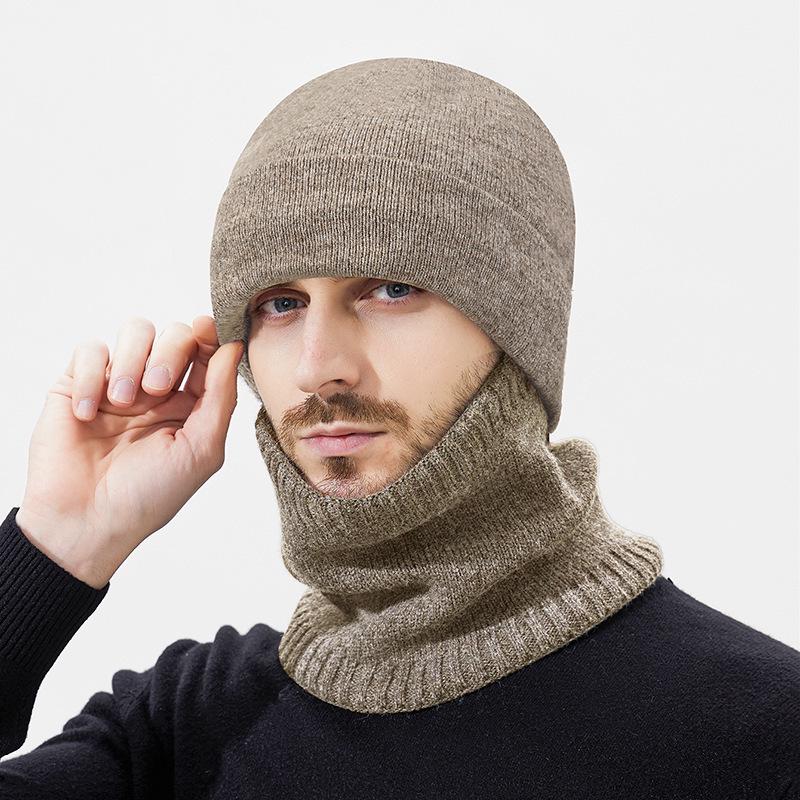 Winter Anti-Cold Wool Knit Hat with Ear Protection, Unisex for Outdoor Cycling & Skiing, Plus Velvet Yarn for Extra Warmth