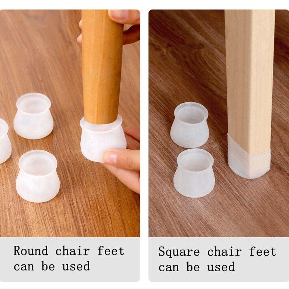 1pc Universal Silicone Chair Leg Protectors Chair Floor Silicon Noise-Reducing Protectors Leg Cap Anti-Slip Protection Cover