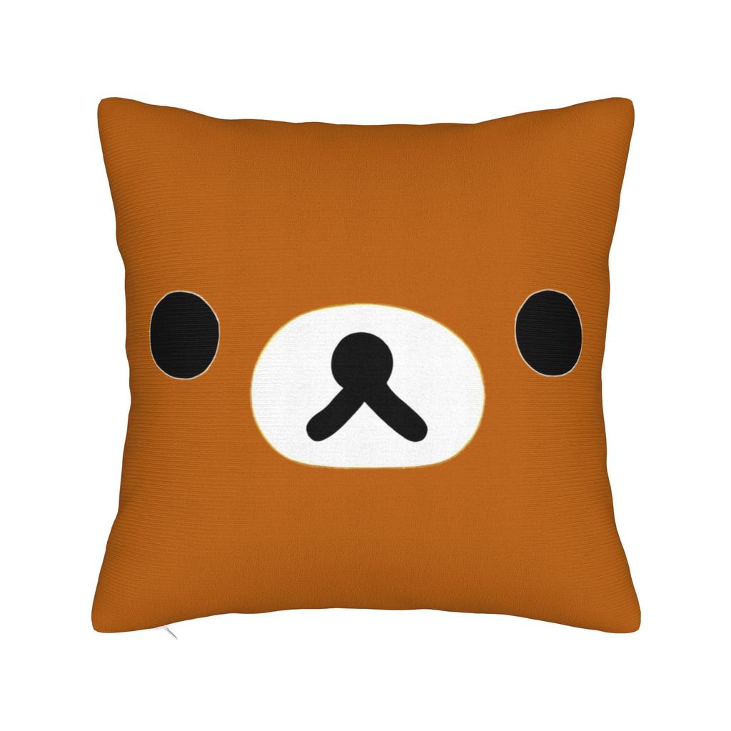 Rilakkumas Cartoon Square Pillow Covers Polyester Home Cushion Cover Funny Decorative Throw Pillow Case 4040