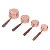 4pcs   Gold Measuring Cup with Scale Stainless Steel Measuring Spoon for Home Kitchen