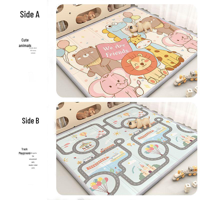 Dicke Faltbare Schaumstoff Krabbelmatte für Babys und Kinder - Geruchlos, Steckbar, Ideal für Wohnzimmer und Schlafzimmer