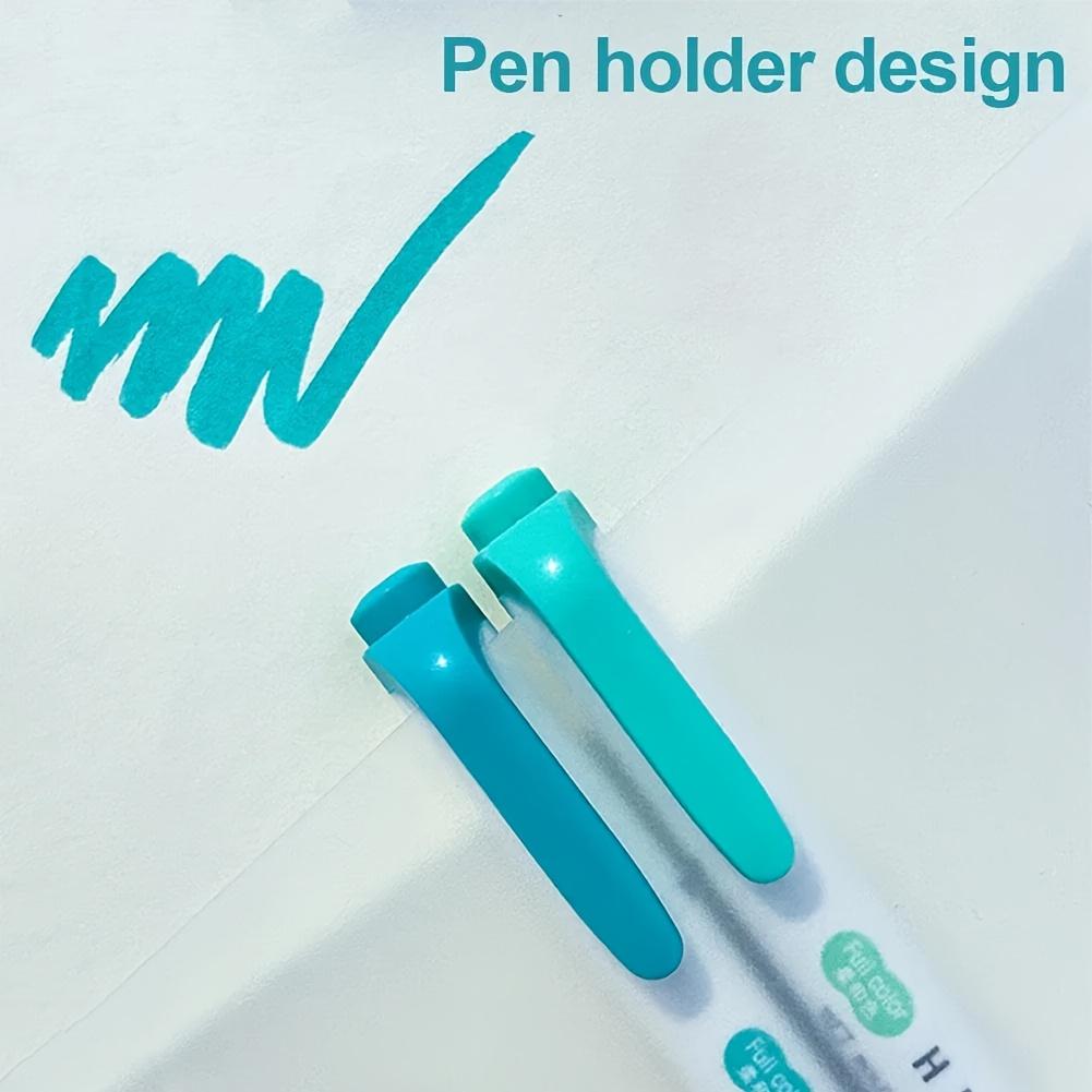 5pcs Double-Ended Highlighter Pens Set with Fine & Broad Tips - High Quality Quick-Dry Smooth Ink, for Journaling, Drawing, Art