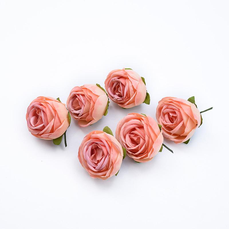 50/100pcs Artificial Flower Silk Rose Wedding Outdoor Garden Home Decor Accessories Diy Gift Candy Box Brooch Christmas Wreath