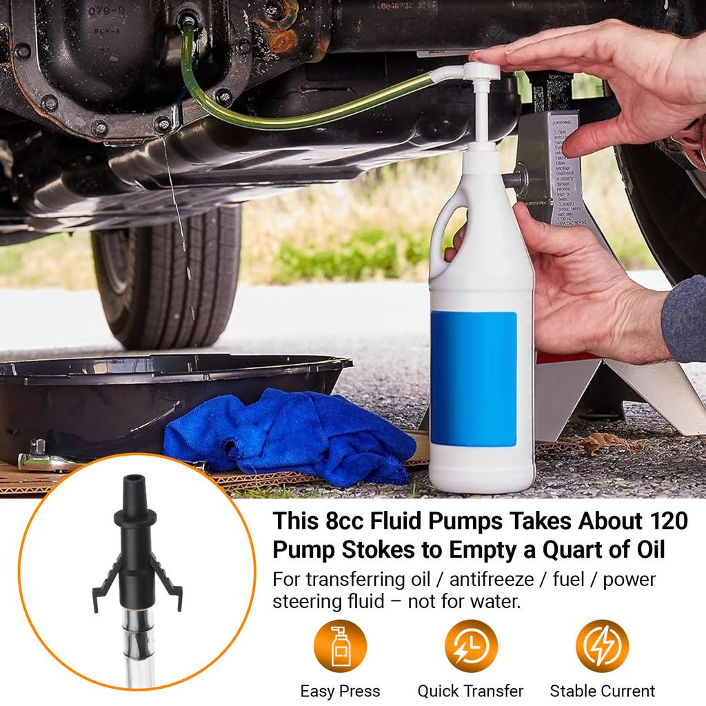 Gear Lube Differential And Transmission Fluid Pump Manual With 3rd Hand Adapter Fits Standard Quart Bottles For Automotive Cars