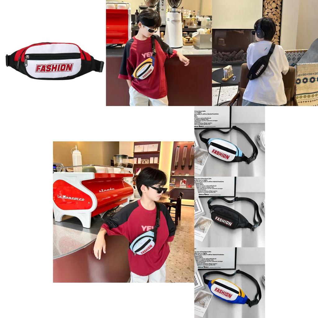 Trendy Korean Style Children's Crossbody Bag With Color Block Design For Kids