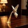 Handcrafted PLA Sculpture for Living Room Arts Angel Bookshelf Statue, Decorative Figurine with Light, Collectible Desk Creative Unique Hand