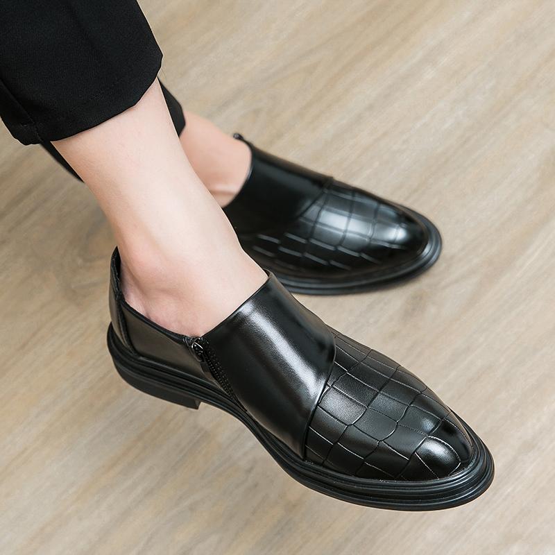 Business Casual Loafers Slip On Men's Leather Shoes Fashion Loafer Luxury Men's  Shoes Parties Weddings Outdoor Zips Shoes