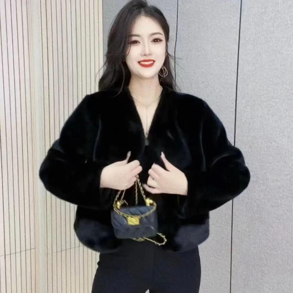 Autumn Winter Imitate Fur Coat Women's Mink Fleece Coat Short Coat