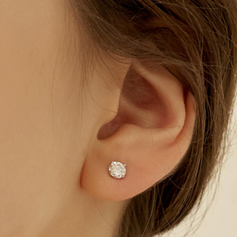 

TATIANA (925 Silver) Moissanite 0.5 Carat Earrings DE0002 Original Rhodium