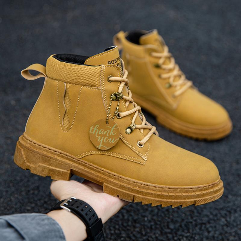 Pánské kotníkové boty Podzimní a zimní móda Pohodlné Martensky Pánské boty Pracovní boty