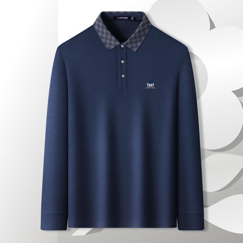 Polo a Maniche Lunghe da Uomo MONTAGUT con Collo Jacquard in Misto Lana