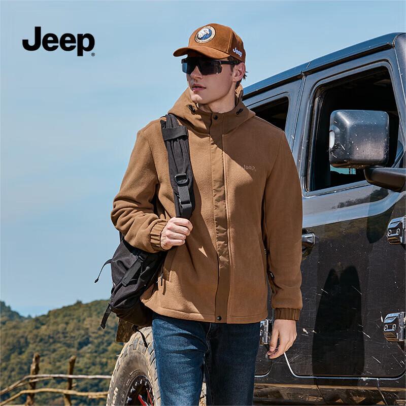 JEEP Men s Hooded Fleece Jacket 2XL