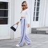 Women Autumn Winter Sports Casual Side Striped Drawstring High-Waisted Straight-leg Pants Sweatpants