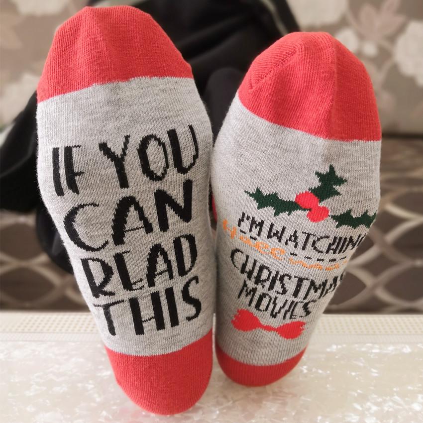 Christmas Sports Cotton Mid-Calf Socks
