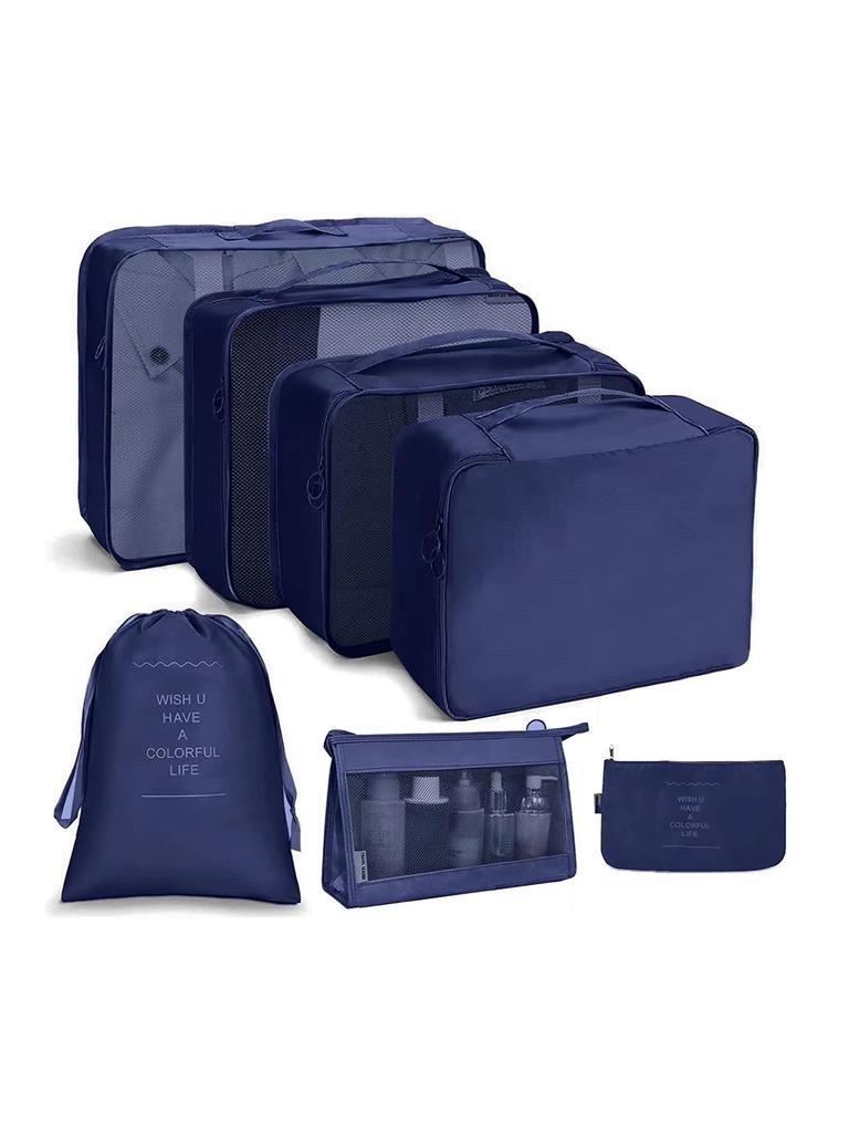 8 Pcs Set Travel Organizer Storage Bags Suitcase Packing Cubes Set Cases Portable Luggage Clothes Shoe Tidy Pouch Folding