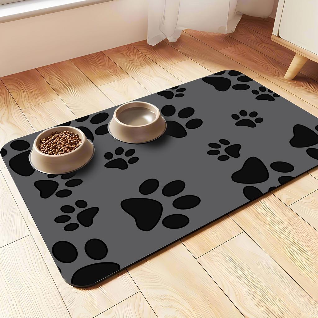 Pet Cat and Dog Feeding Diatomaceous Earth Mat, Anti-splash Mat, Water-absorbent and Quick-drying Home Mat
