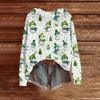 Women's Fashion Casual Long Sleeve Christmas Print Hooded Knitted Sweatshirt
