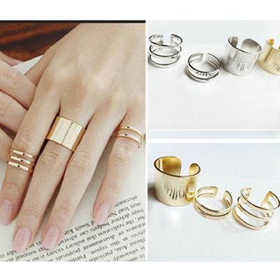 3 Pcs/Set Finger Midi Tip Finger Knuckle Open Rings Jewelry Charms