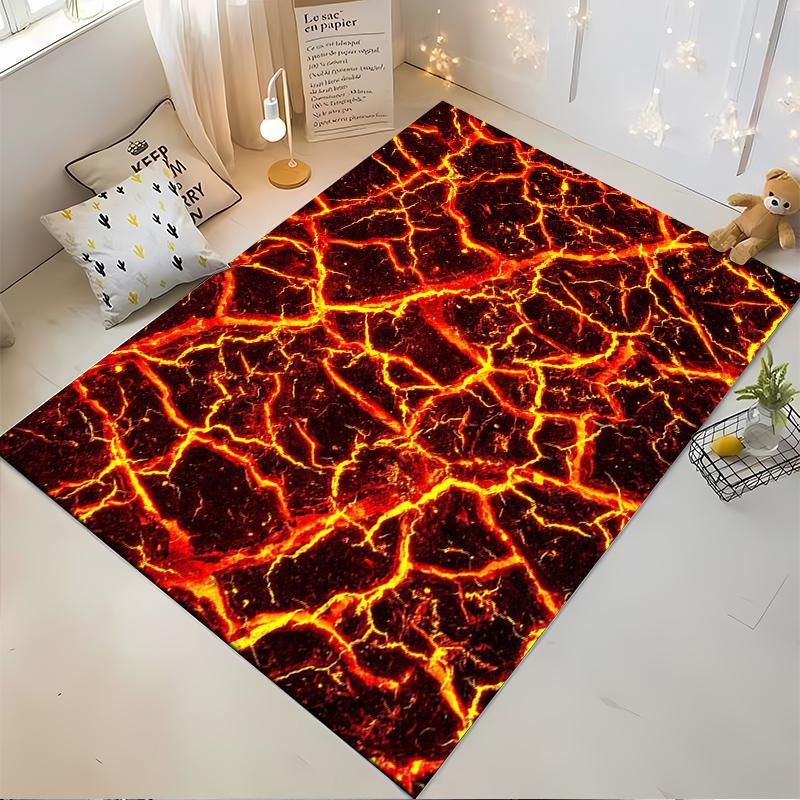 Flame Style Printed Carpet for Home Decor Suitable for Use As an Anti-slip Game Mat for Living Room and Bedroom Sofas