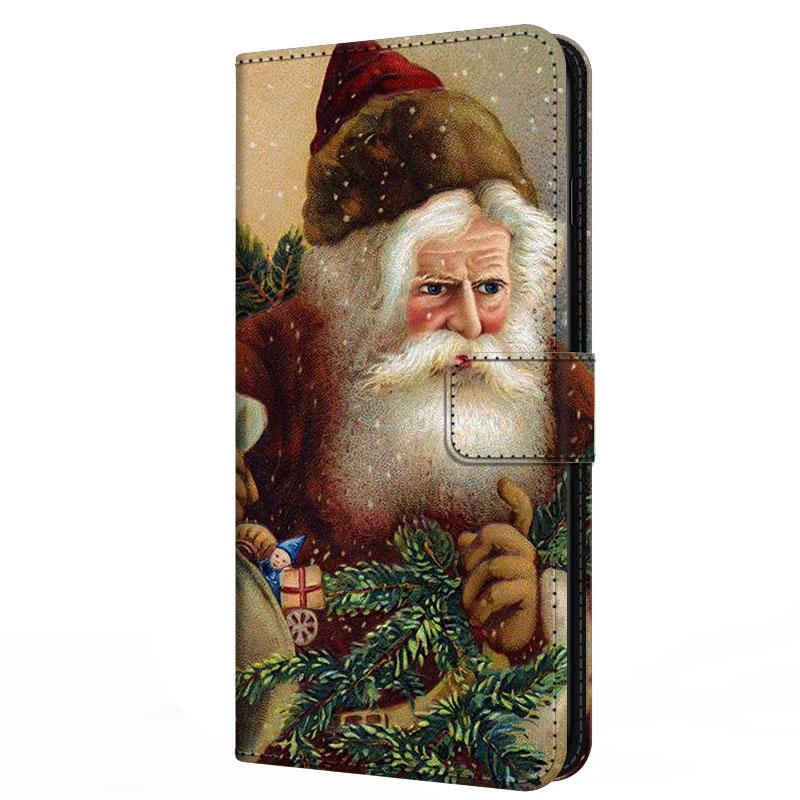 Magnetic Wallet for OPPO A5 Pro Cases Relief Stand Book Flip Cover Capa Protector for OPPO A 5 Pro 4G 5G Christmas Leather Case