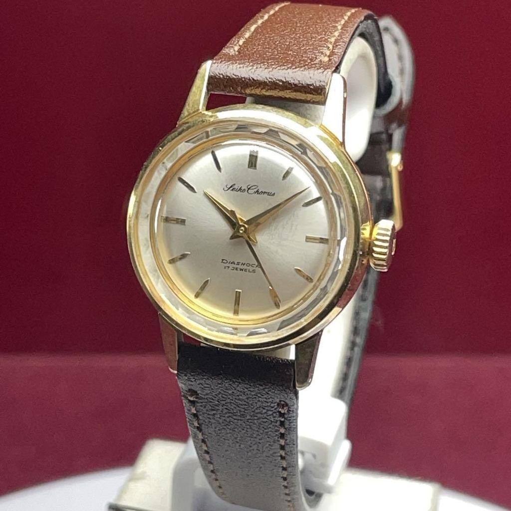 [USED] 1960s Seiko Chorus, genuine crown, hand-wound, 17 jewels, made in Japan