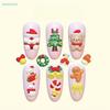 Christmas Series 3D Silicone Nail Art Molds Santa Claus Bear Snowflake Design DIY Transparent Manicure Decoration Templates