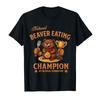 Nationaler Biber-Ess-Meister Lustiger Spruch T-Shirt Für Männer Frauen 100% Baumwolle T-Shirts Kurzarm Tops 0123-3 - Herren Sommer...