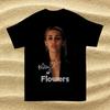 Vzácné Miley Cyrus Flowers Krátký rukáv Černá S-2345XL Unisex Tričko GC298