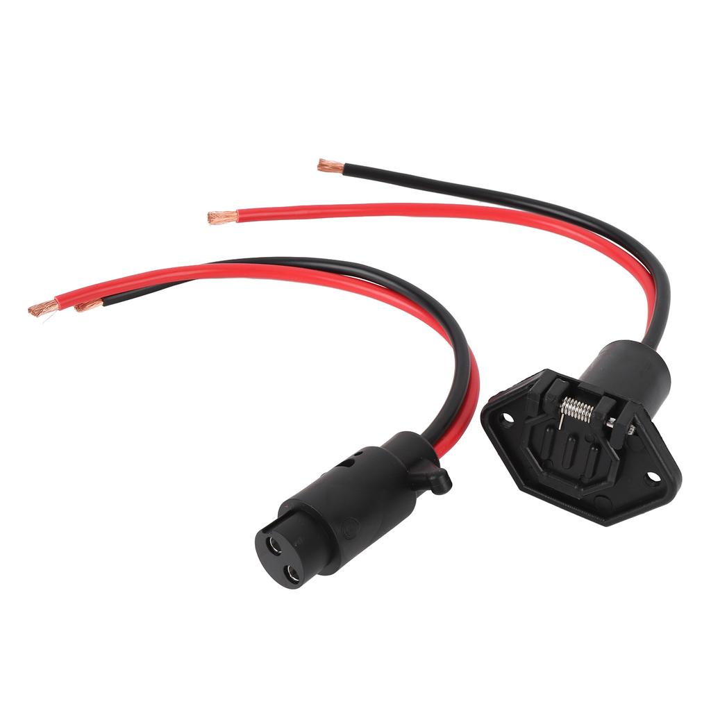 DC12V Trolling Motor Plug and Receptacle 2 Wire Flush Mount Plug and Play for Marine Boats Kayaks